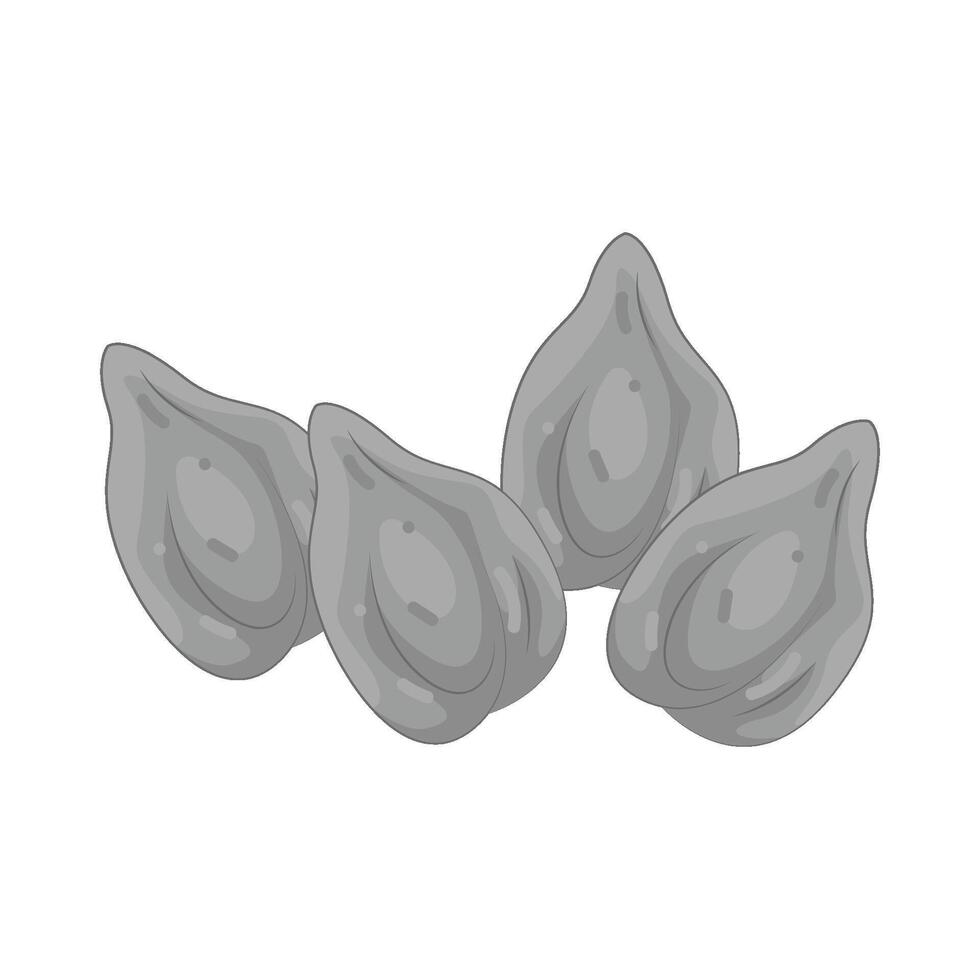 Illustration of Black Chickpea vector