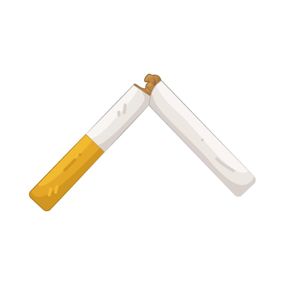 Illustration of Broken Cigarette vector