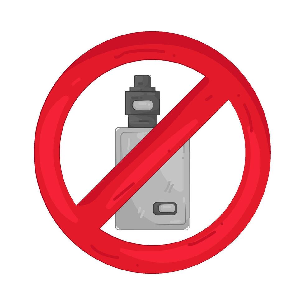 Illustration of No Vape vector