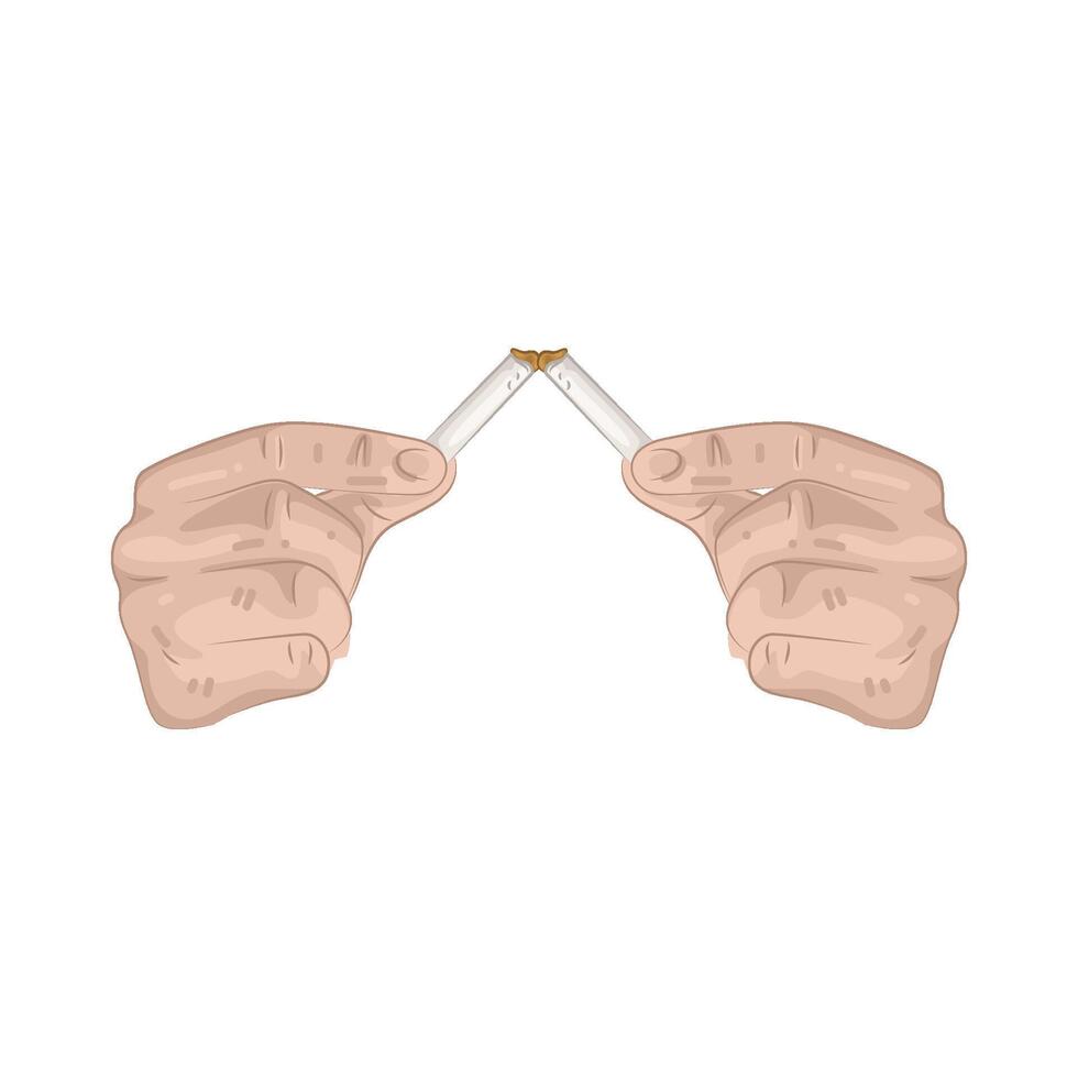 Illustration of Hand Break Cigarette vector