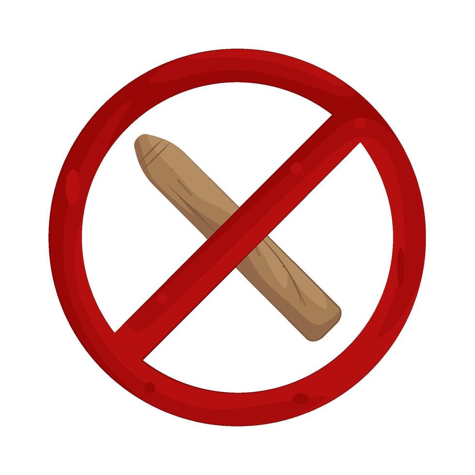 Illustration of no cigars vector
