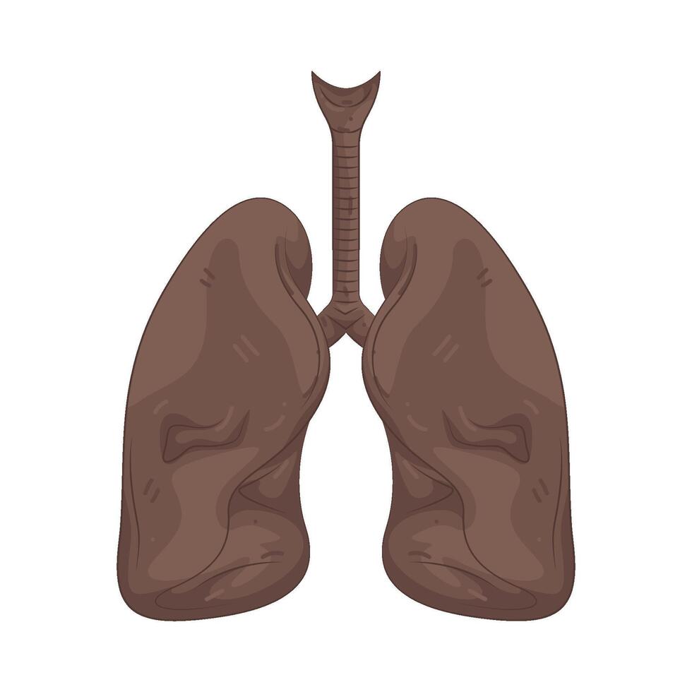 Illustration of Lungs Cancer vector