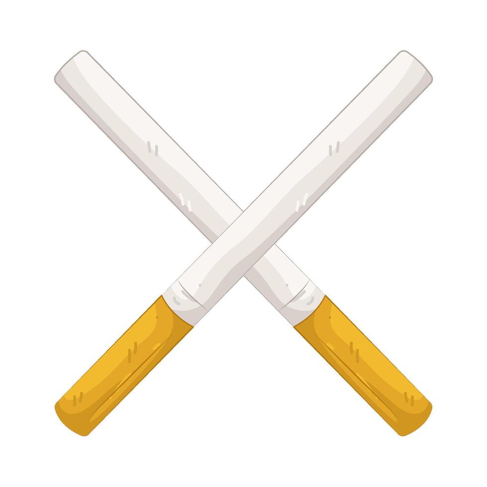 Illustration of Cigarette Crossed vector