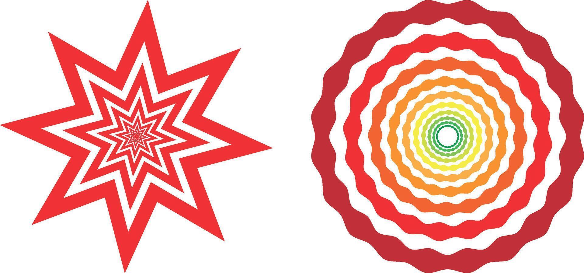 Geometric shapes illustration vector