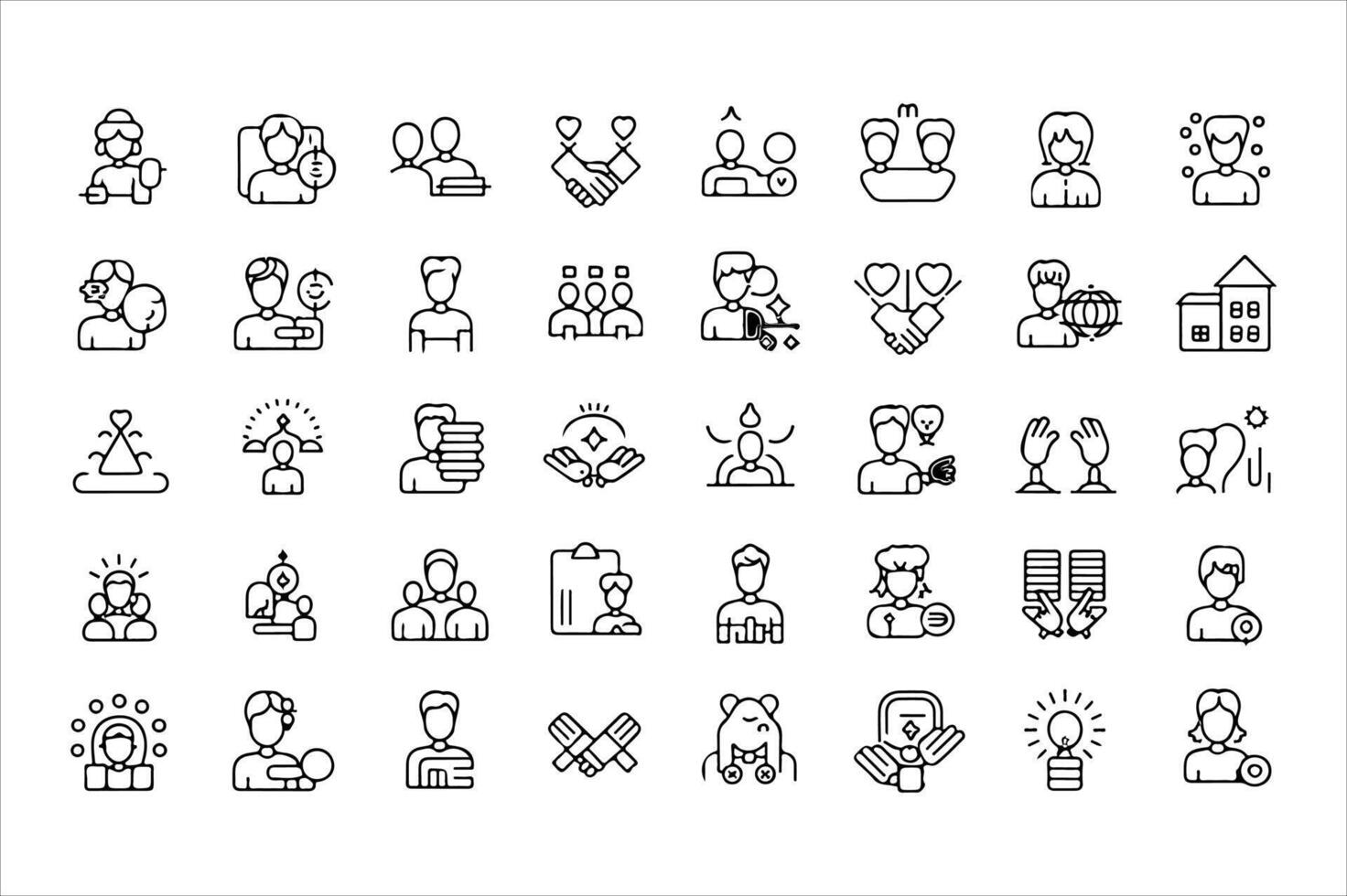 Flat Icons Representing Equity and Equality vector