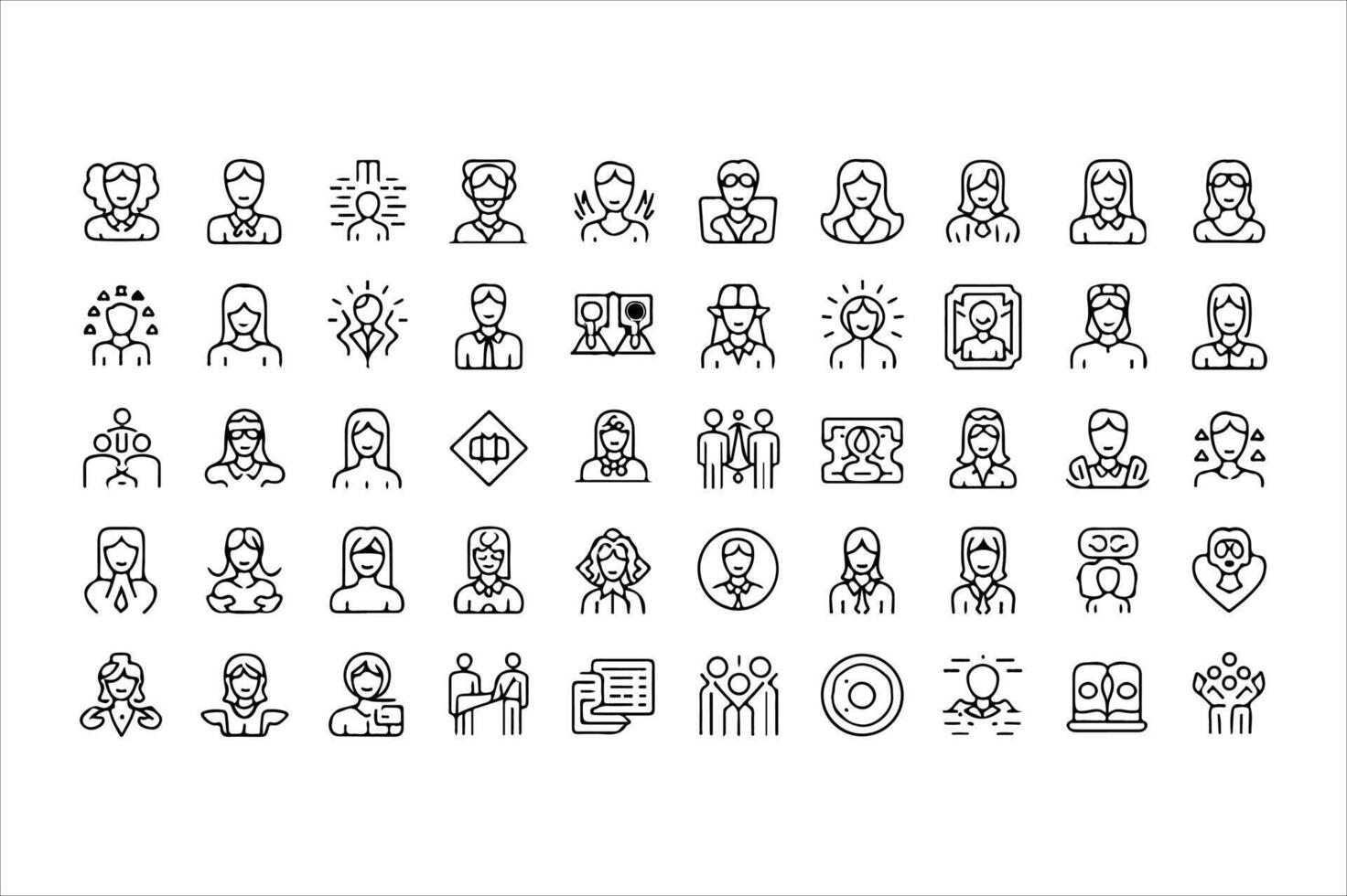 Set of Icons Depicting Equal Rights and Fair vector