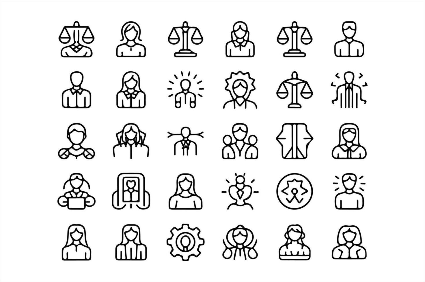 Inclusive Society Icons Equality and Equity Concepts vector