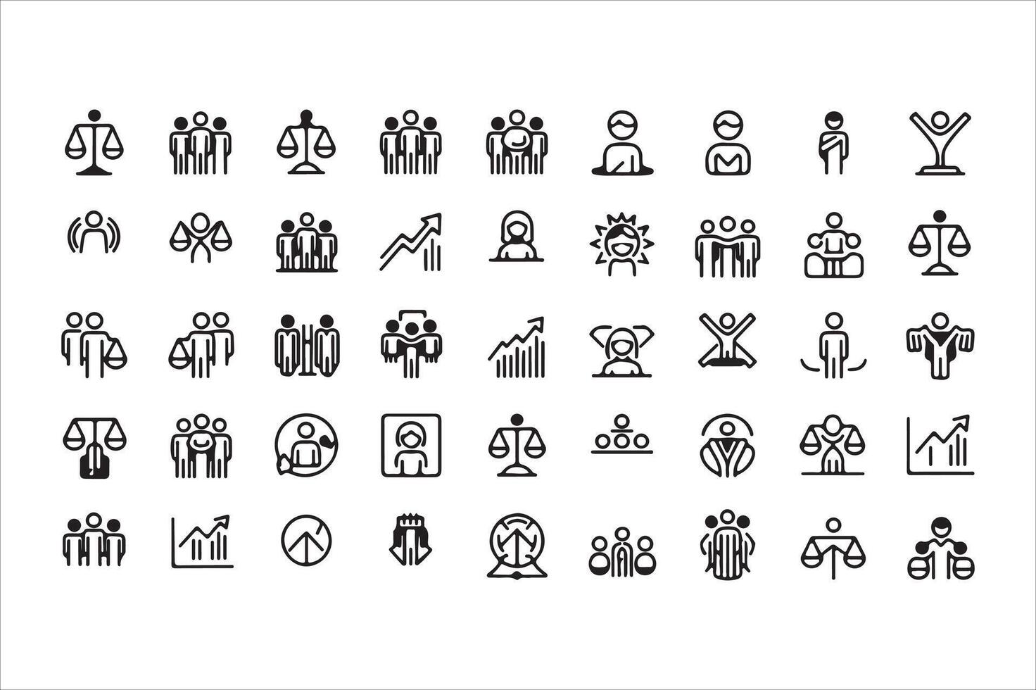 Editable Icons for Equity and Inclusion Themes vector