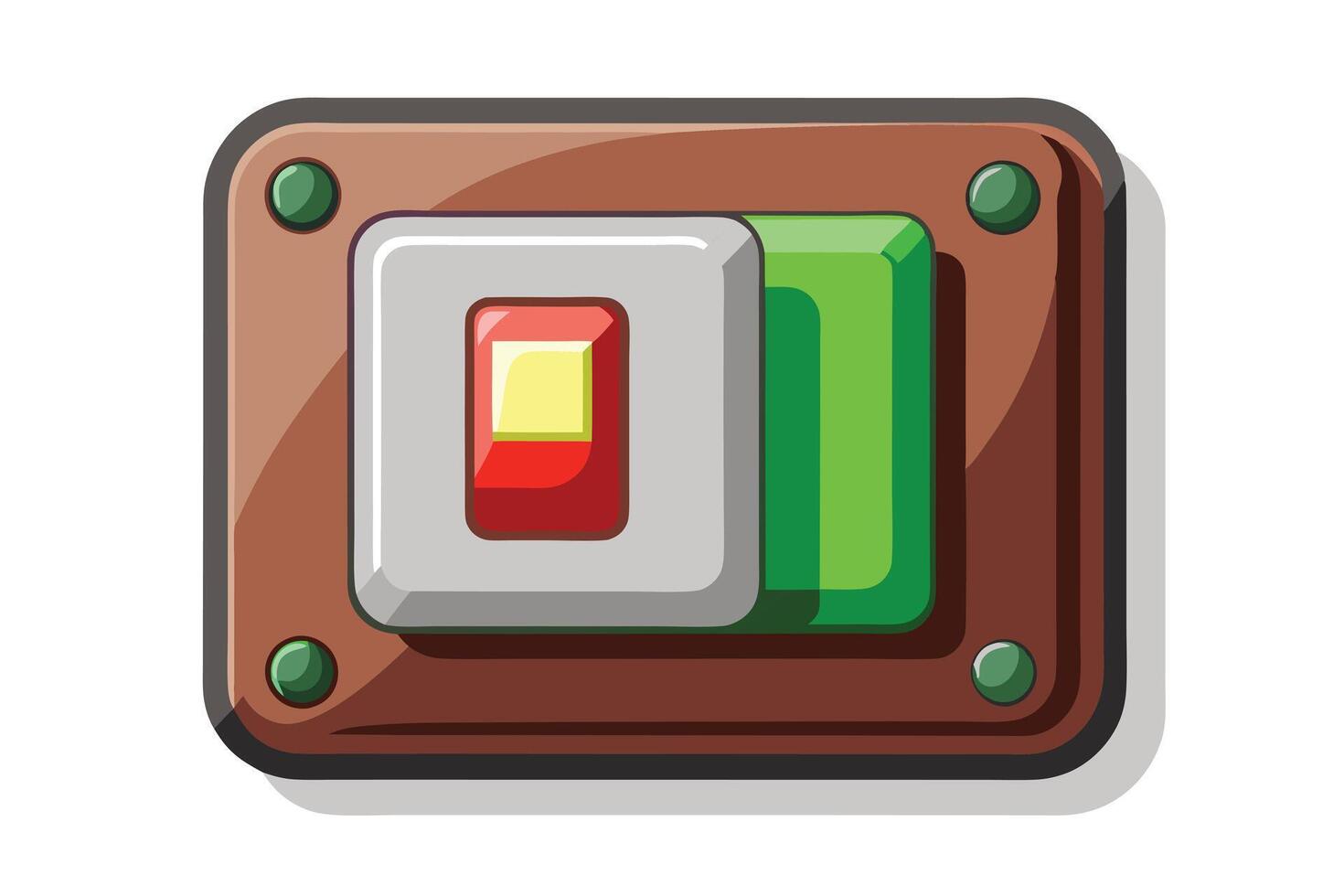 Cartoon Illustration of a Functional Control Panel vector