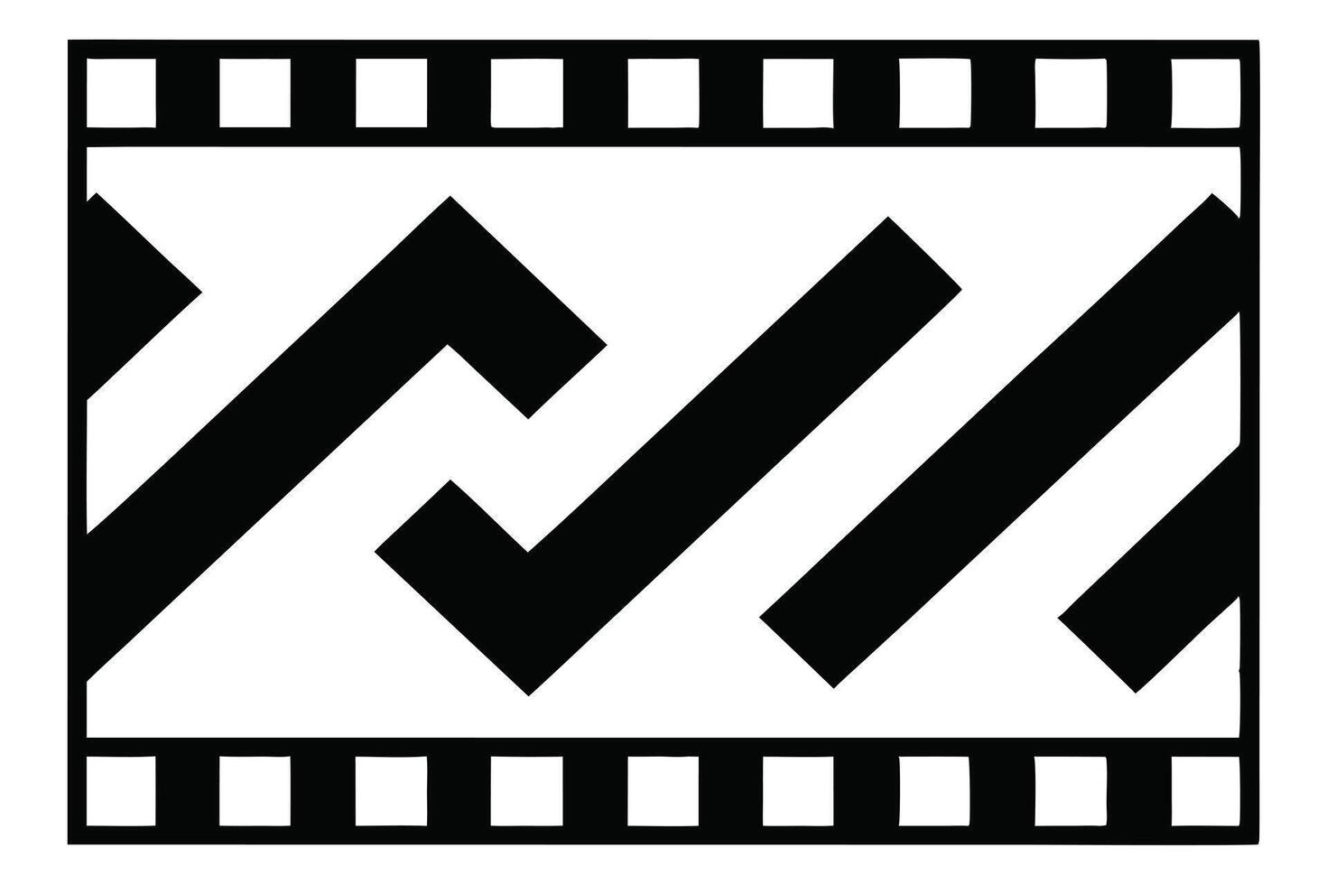 Abstract Film Strip Pattern in Black and White vector
