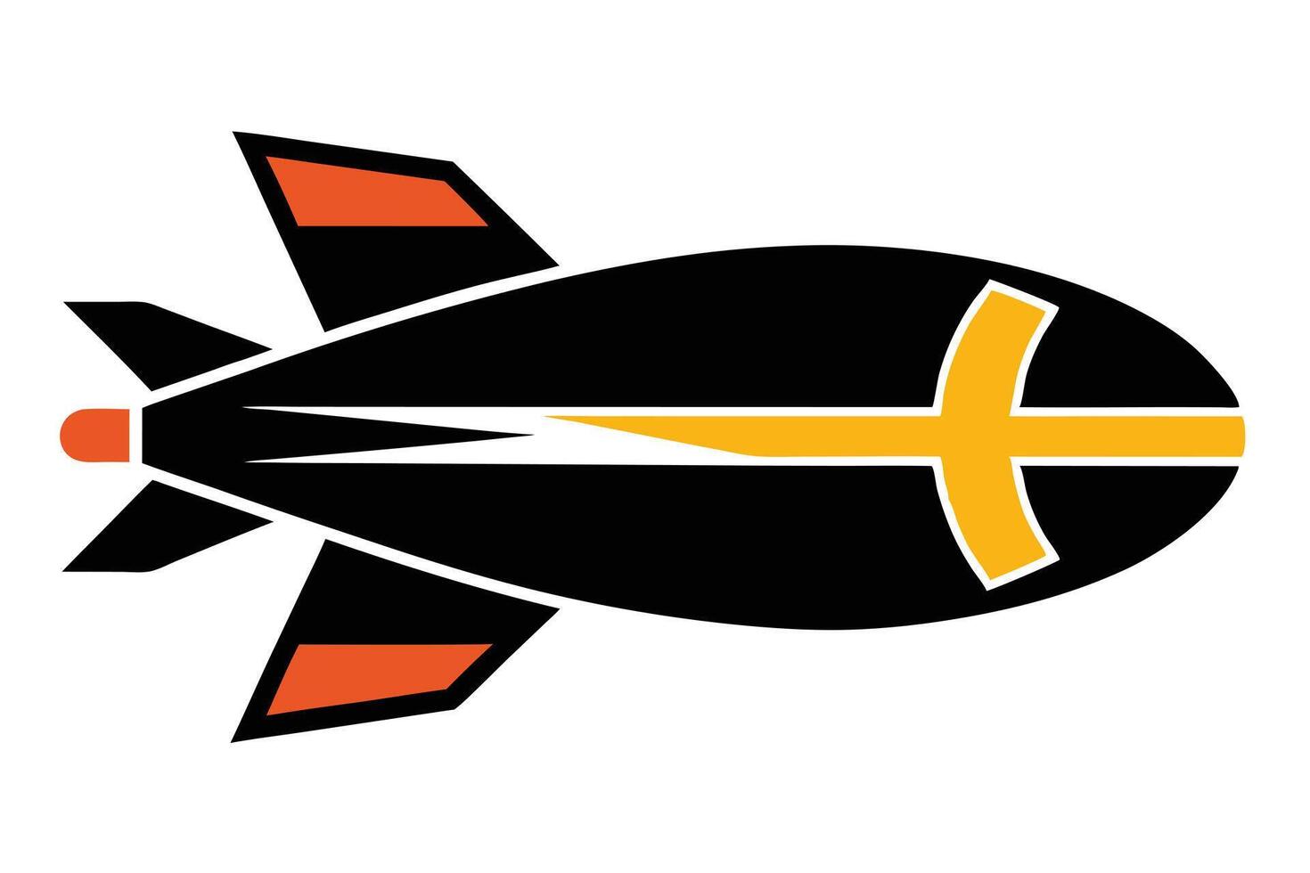 Simple Illustration of a Bombing Aircraft vector