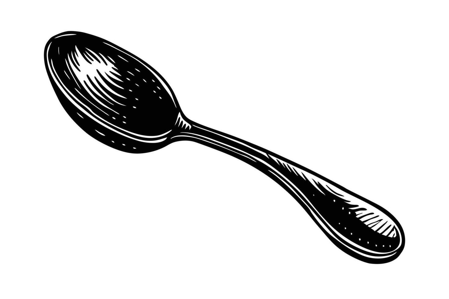 Engraved Spoon Illustration vector