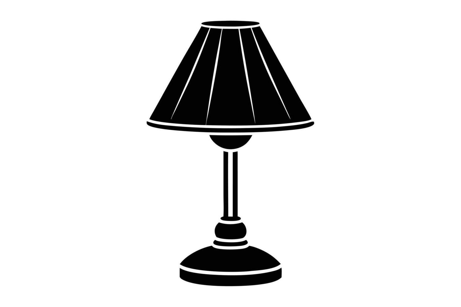 Illustration of a Classic Table Lamp vector