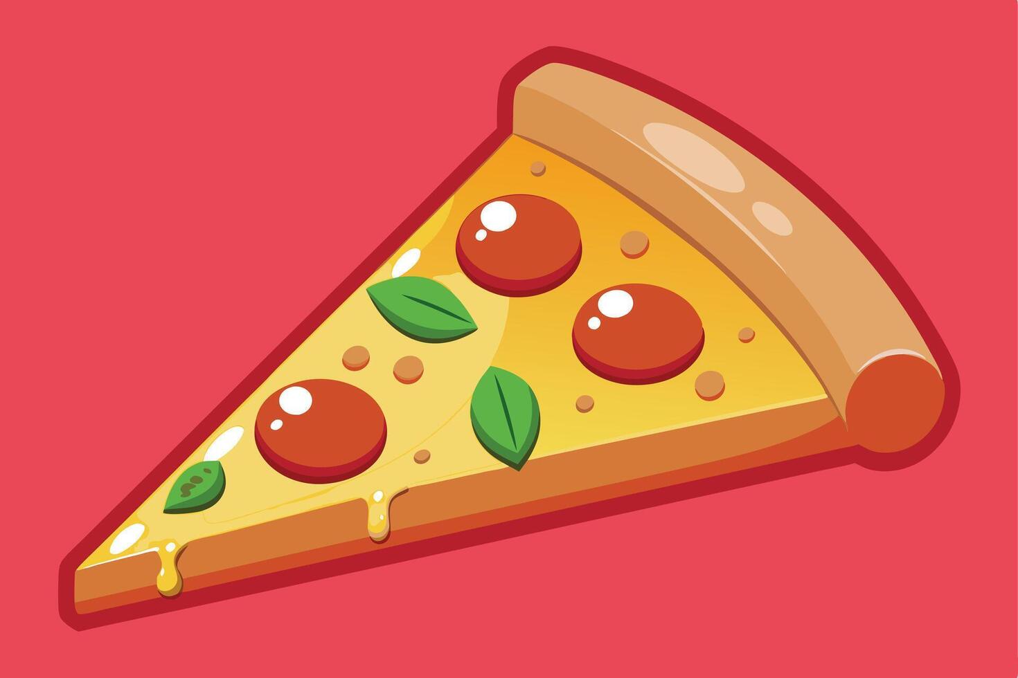 Delicious Pizza Slice Illustration for Food Lovers vector