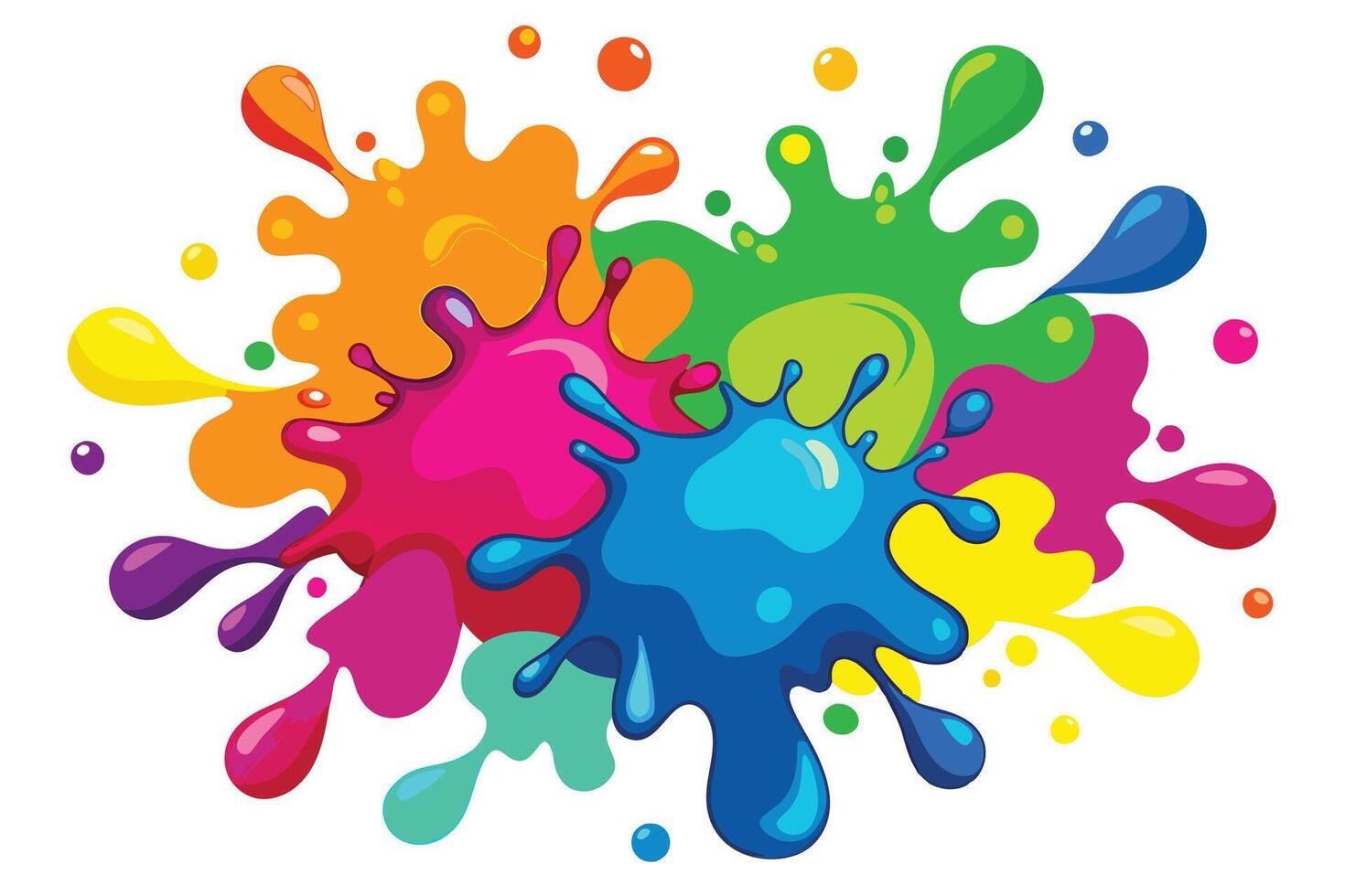 Vibrant Colorful Paint Splatter Design for Creative Projects vector