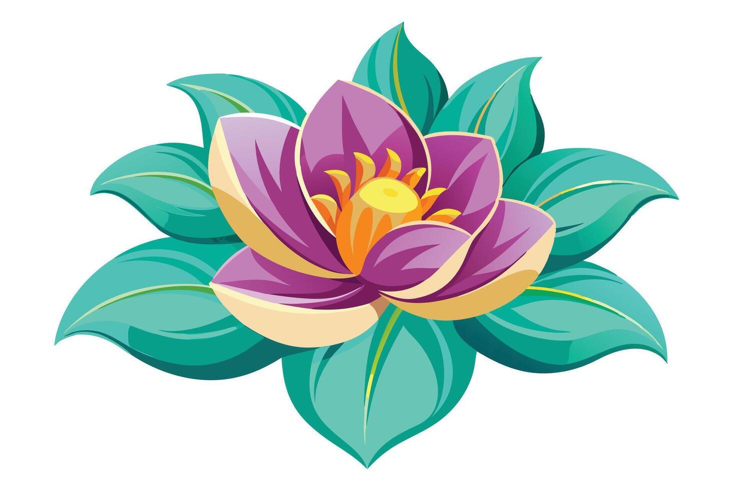 Pink and Red Flower Design on White Background vector