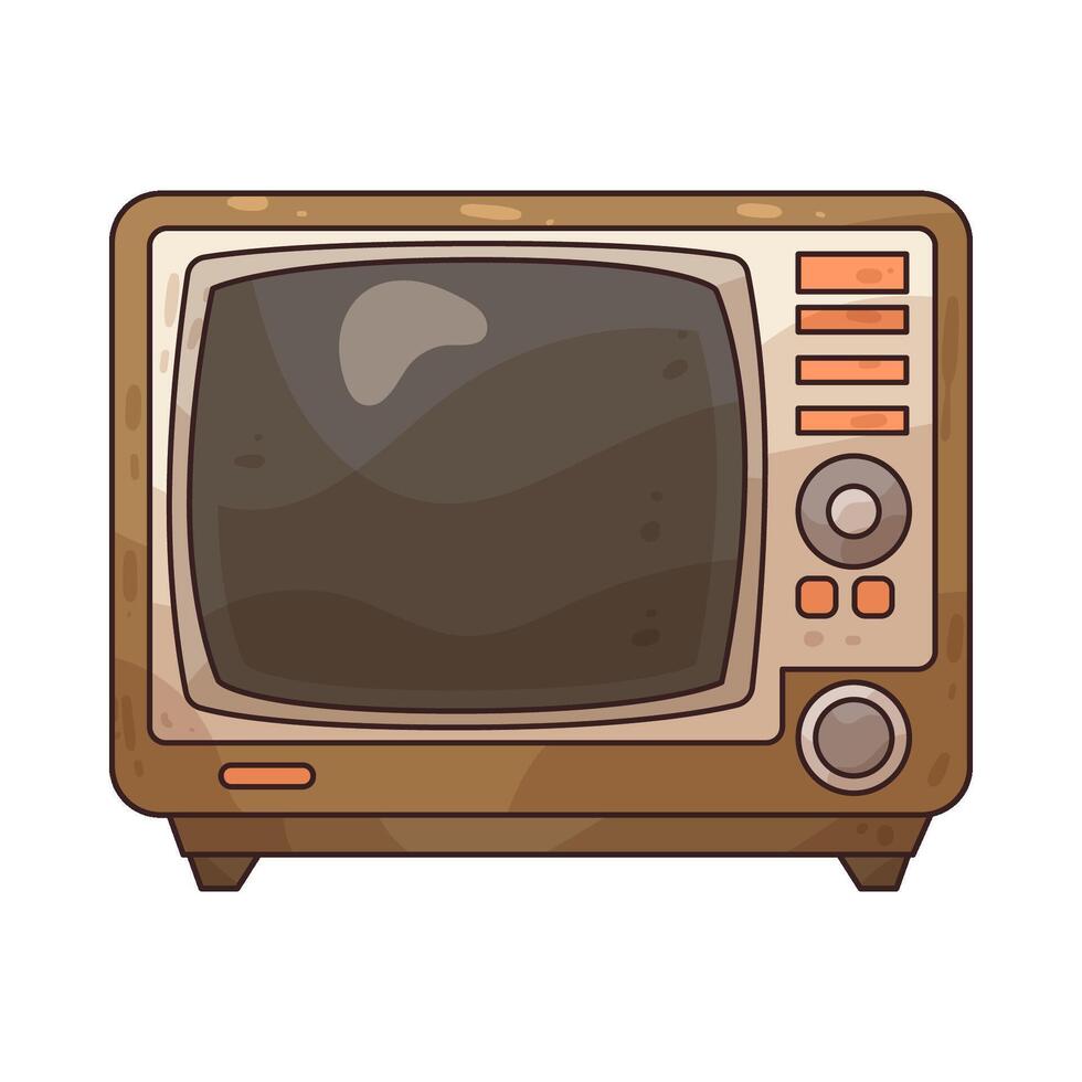 illustration of a old tv vector