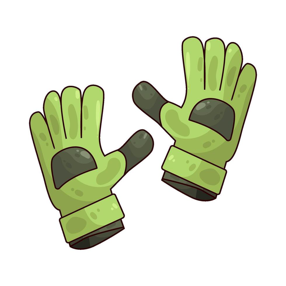 goalkeeper gloves illustration vector