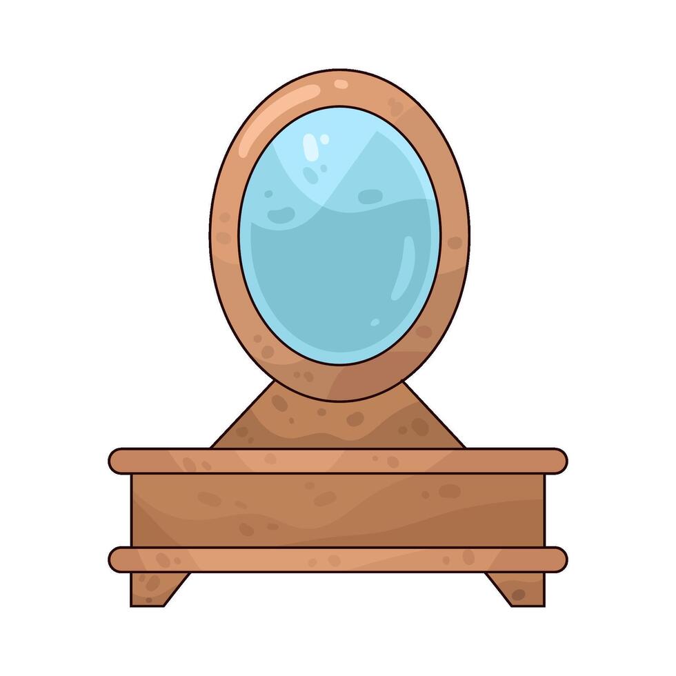 dressing mirror illustration vector