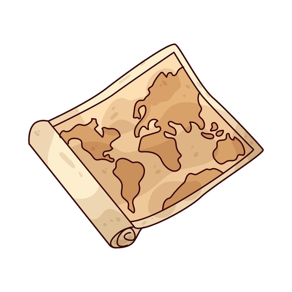 map paper illustration vector