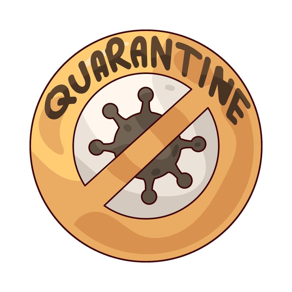 illustration of quarantine vector