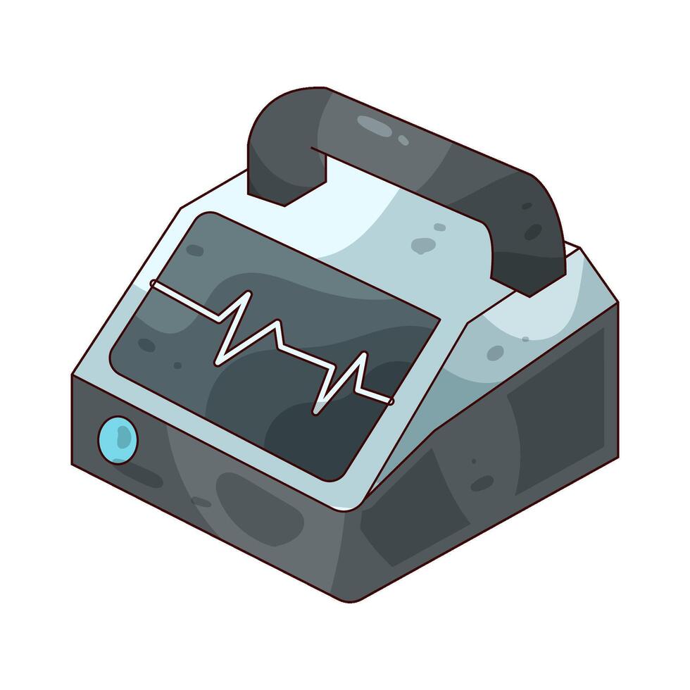 illustration of defibrillator vector
