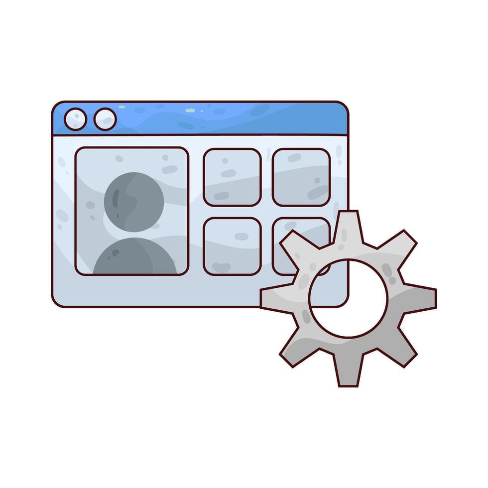user settings illustration vector