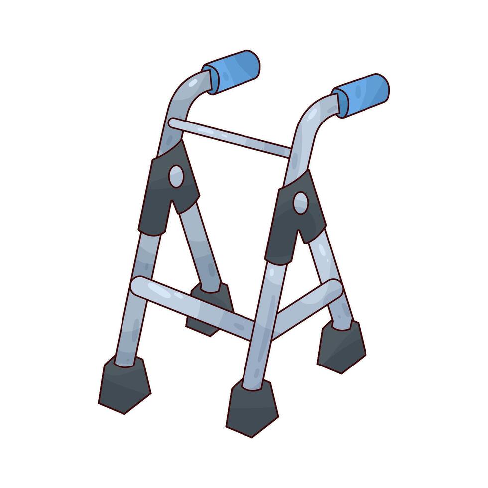 illustration of walking aid vector