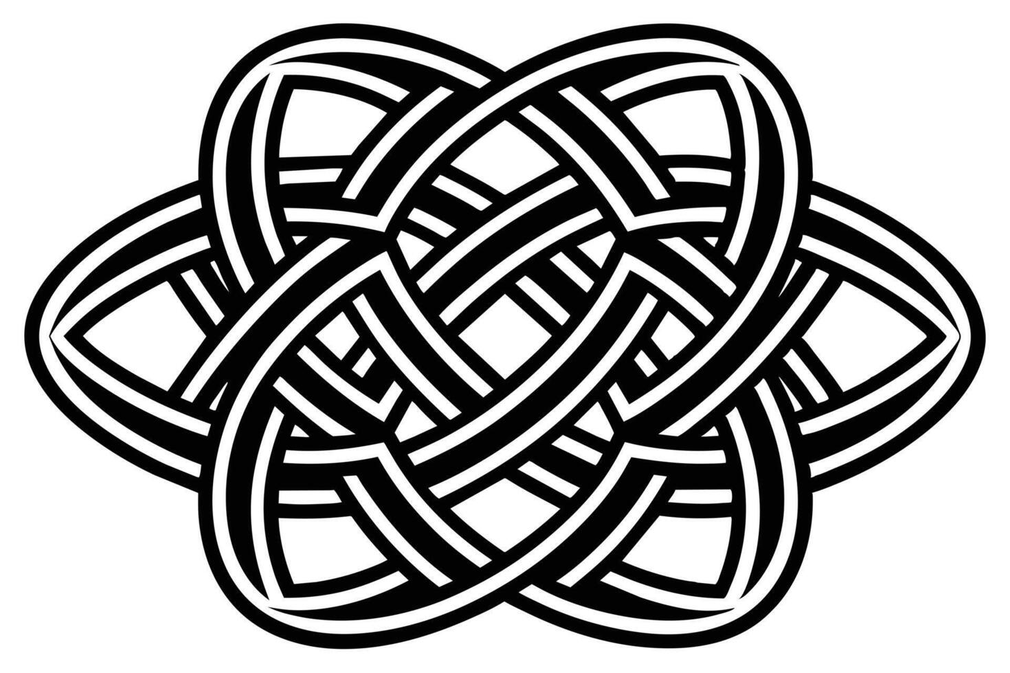 Intricate Celtic Knotwork Design for Tattoos or Decorative Prints vector