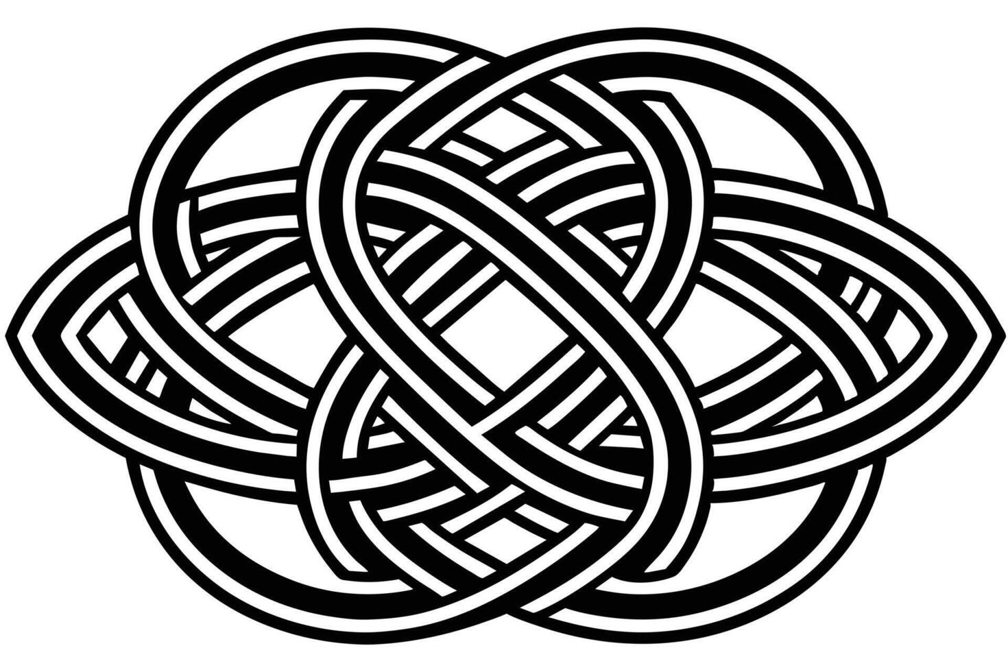 Celtic Knotwork Design for Tattoos or Decorative Prints vector