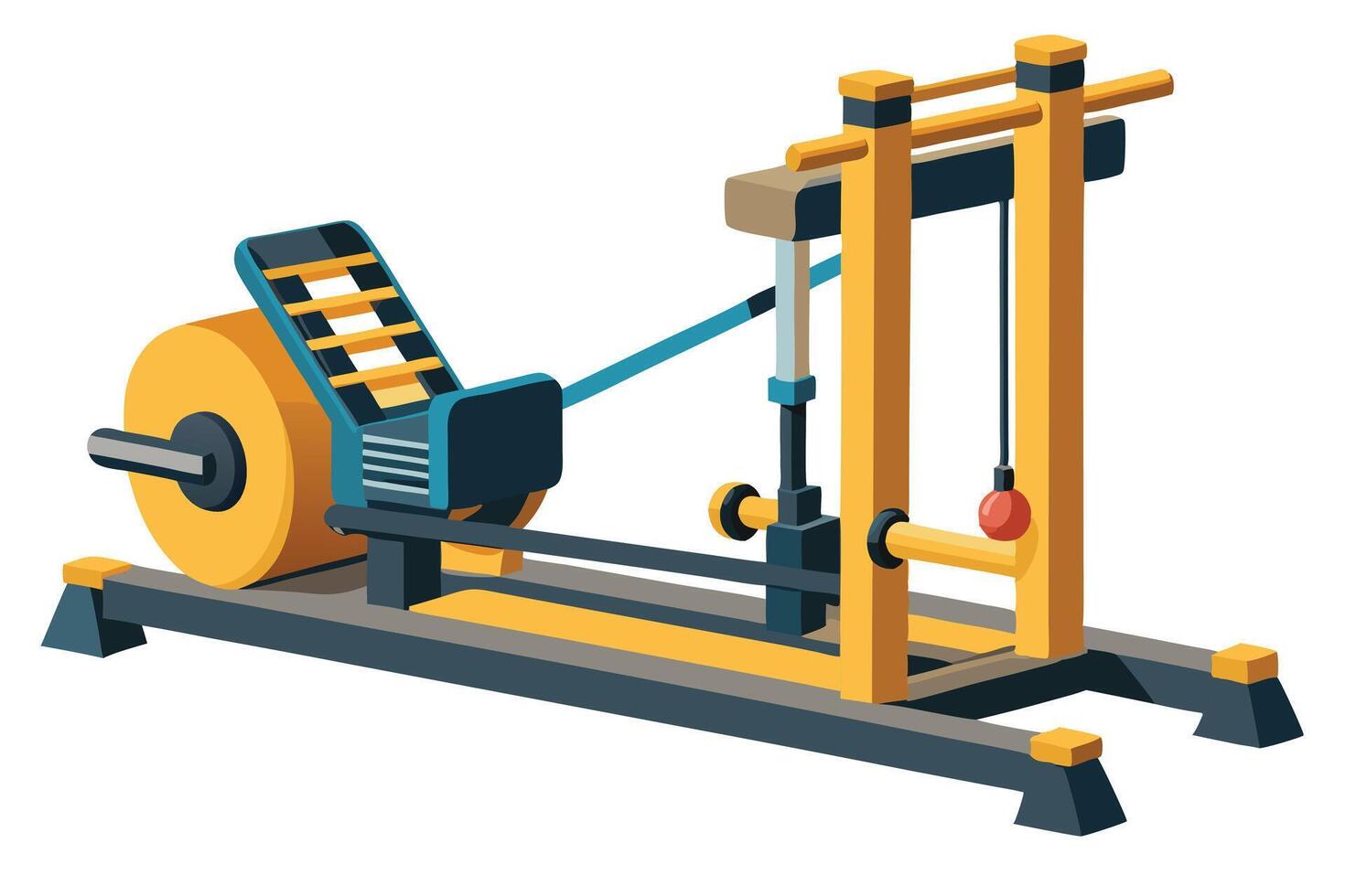 Illustration of a Functional Rowing Machine vector