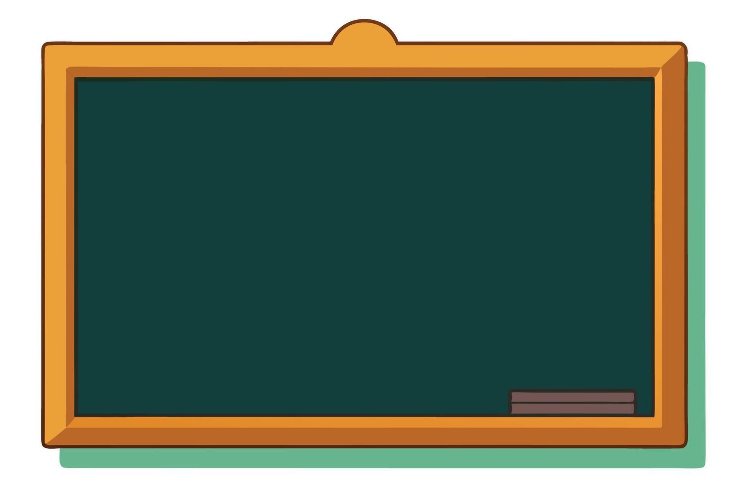 Empty school chalkboard with wooden frame and eraser vector