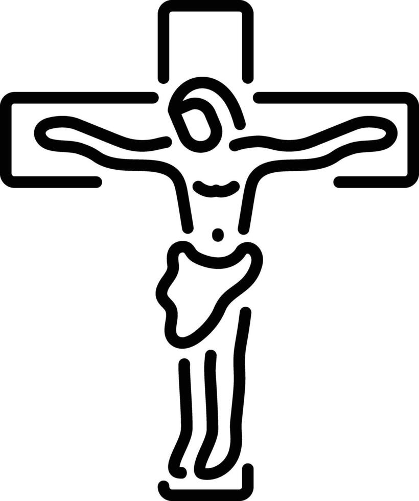 Jesus christ icon in an outline style vector