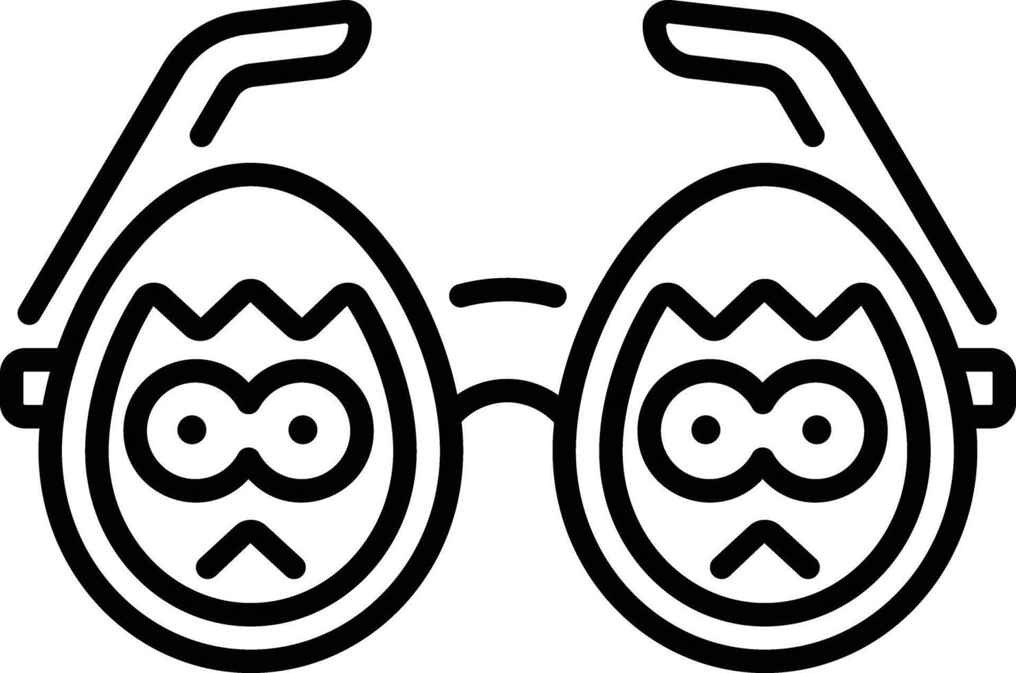 A linear style icon of an easter glasses vector