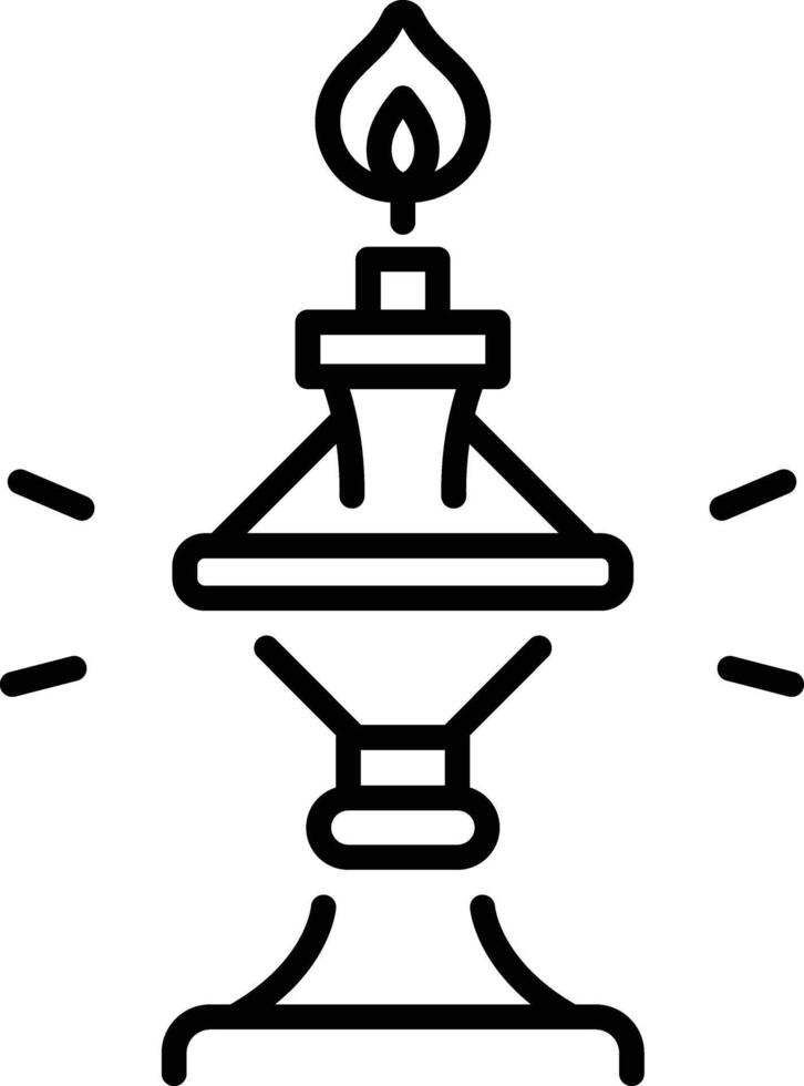 Vigil light icon in an outline style vector