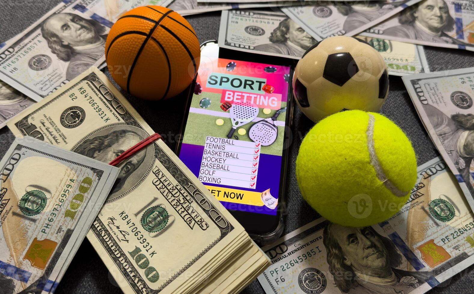bets gambling mobile application on phone. photo