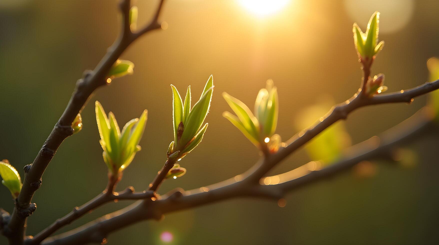 Budding Branch Closeup photo