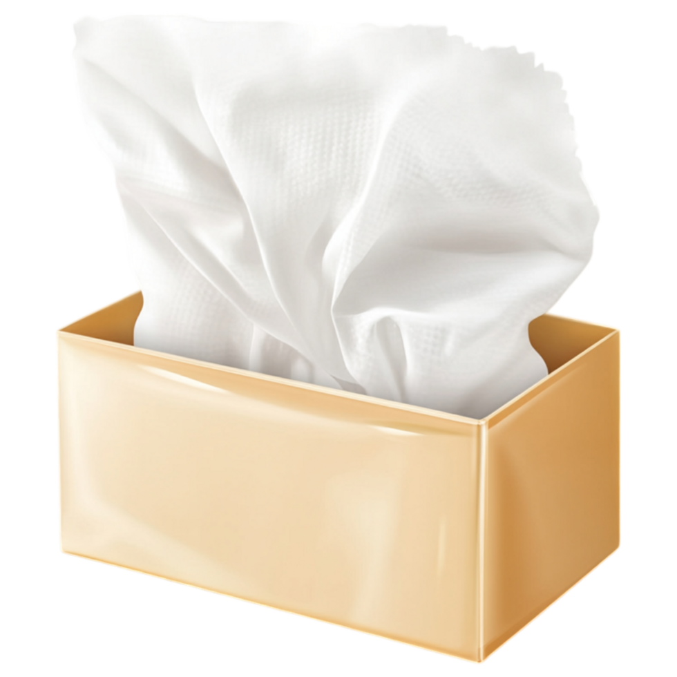 Tissue box mockup facial tissues paper handkerchiefs clean hygiene product design png