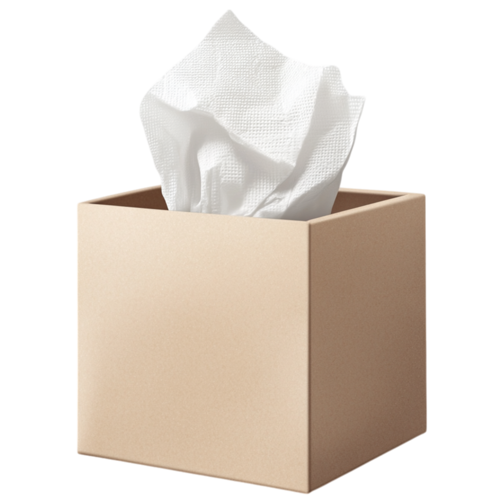 Tissue box mockup facial tissues paper handkerchiefs for hygiene and cleanliness png