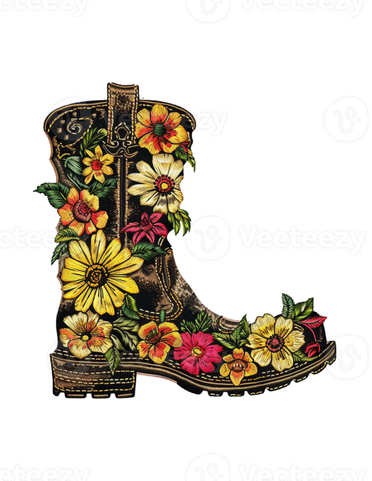 A boot with flowers on it png