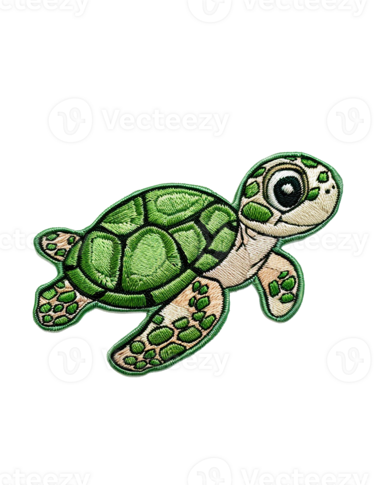 A green turtle with spots on its shell png