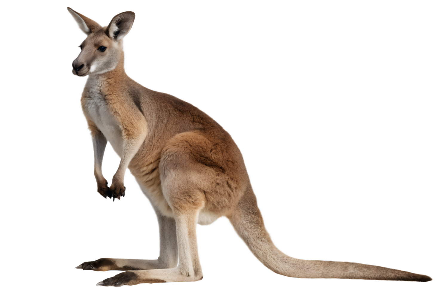 Kangaroo animal isolated on the transparent background png
