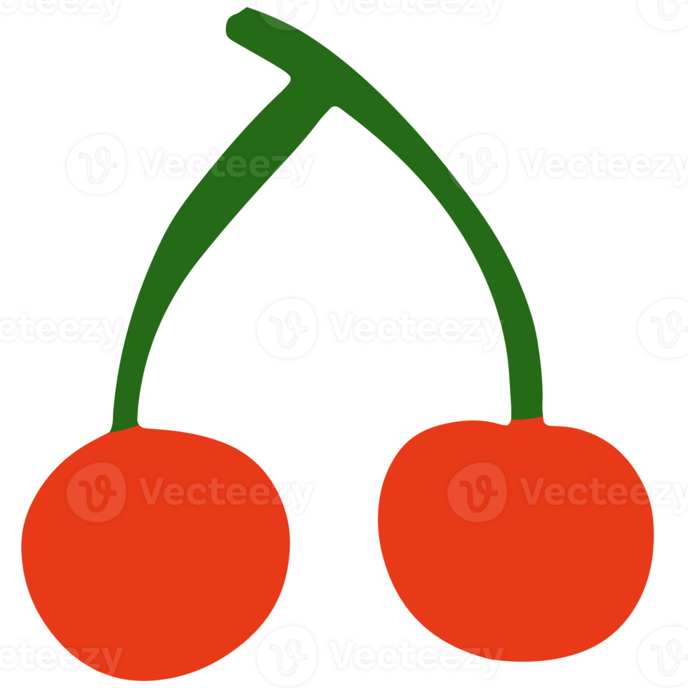 Two cherries are shown on a black background png
