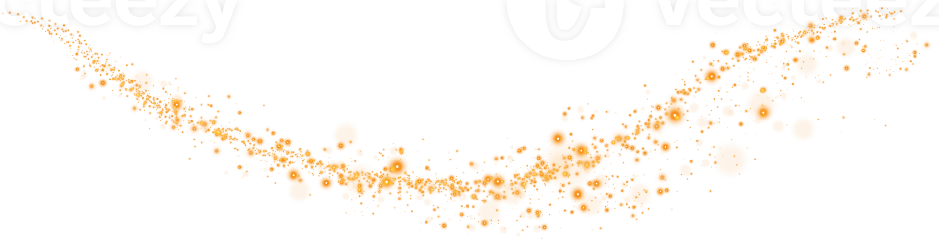 A Magical Golden Sparkle Decorative Element that adds charm and beauty to any creative design or artistic background png
