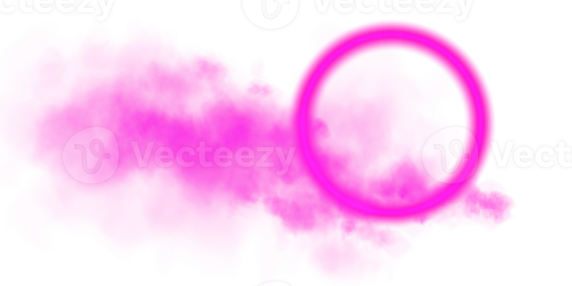 Presenting a Pink Smoke Effect combined with a Circle Overlay set against a Transparent Background in design png