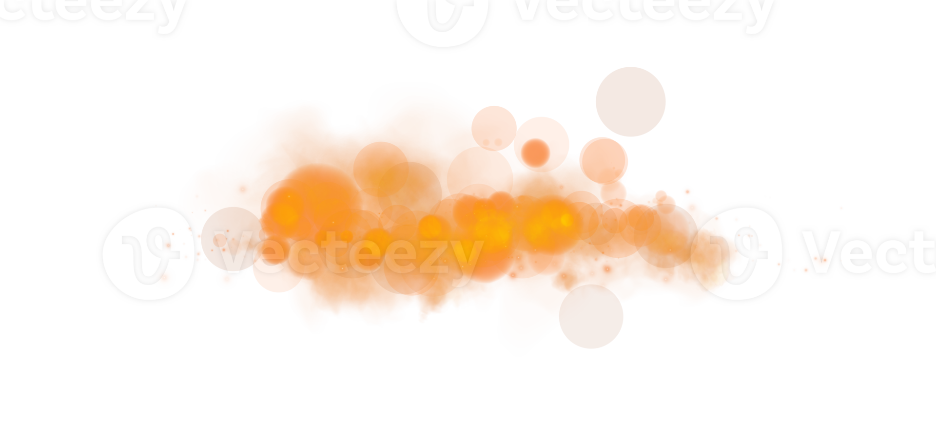 Discover the captivating Glowing Orange Bokeh Effect with Soft Sparkles on a Transparent Background png