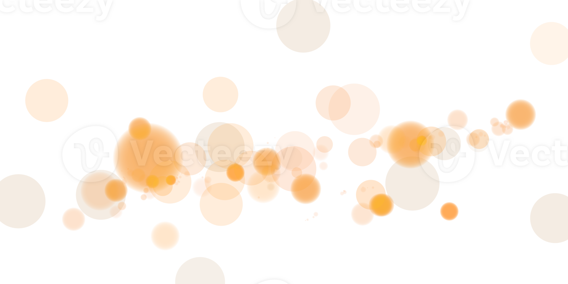 Create a stunning Bokeh Effect featuring Glowing Orange Orbs and Soft Sparkles on a Transparent Background png
