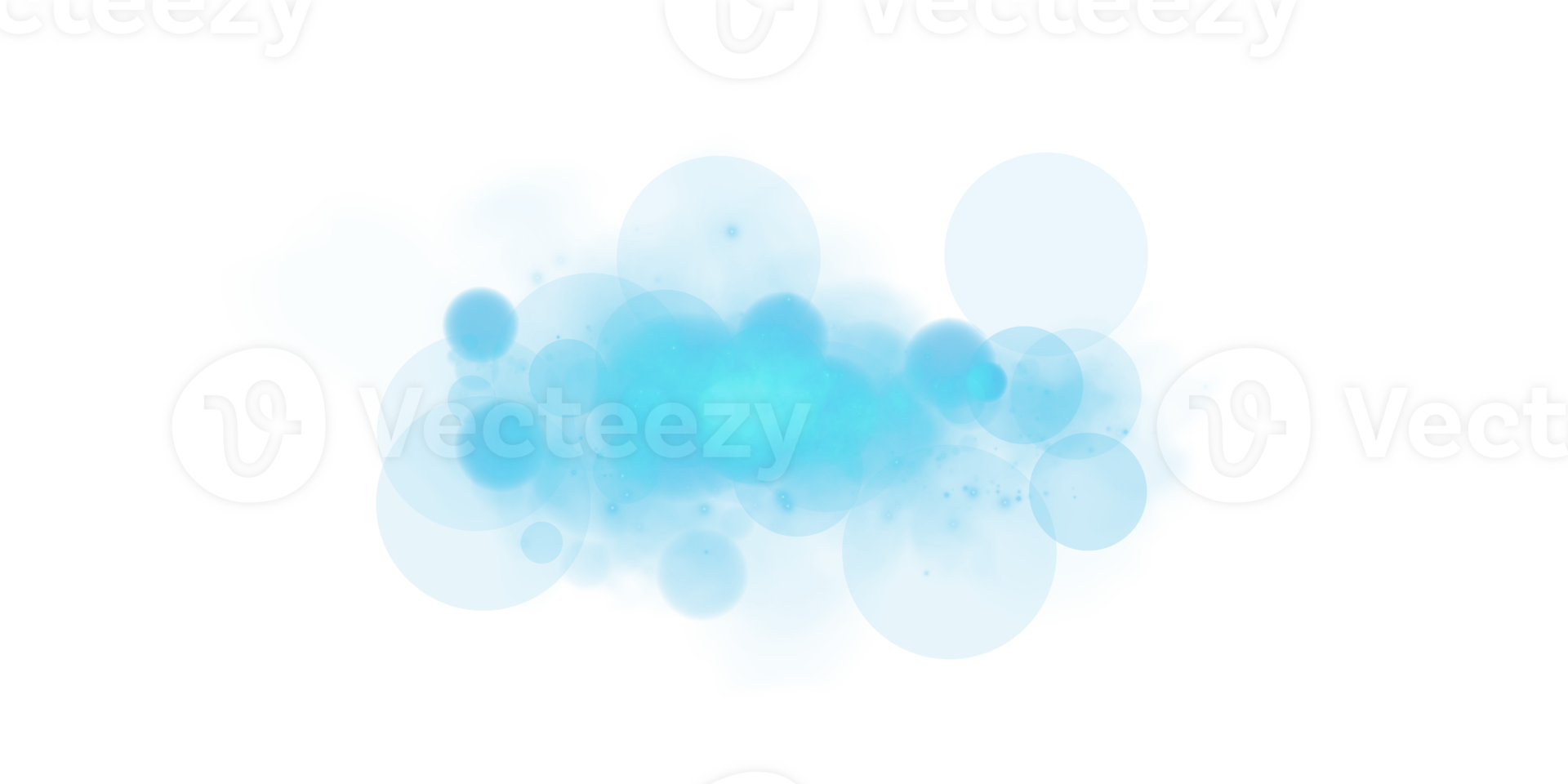A Soft Blue Bokeh Effect with Glowing Orbs and Sparkles on a Transparent Background, creating a dreamy atmosphere png