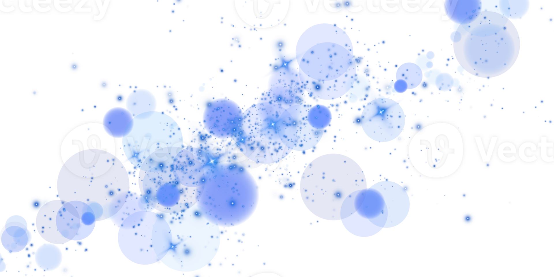 A beautiful blue bokeh effect features glowing orbs and soft sparkles, perfect for various background uses png