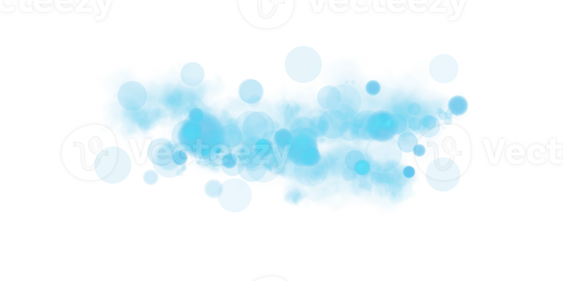 Bokeh Effect Featuring BlueGreen Glowing Orbs along with Soft Sparkles Set on a Transparent Background png